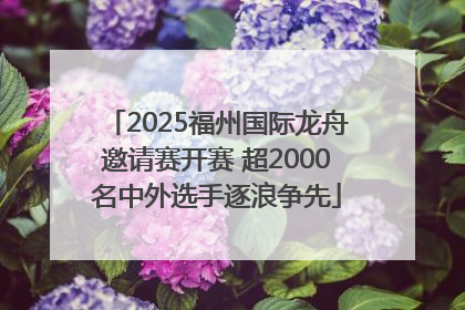 2025福州国际龙舟邀请赛开赛 超2000名中外选手逐浪争先