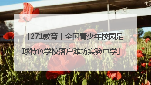 271教育丨全国青少年校园足球特色学校落户潍坊实验中学