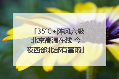 35℃+阵风六级 北京高温在线 今夜西部北部有雷雨