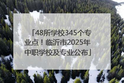 48所学校345个专业点！临沂市2025年中职学校及专业公布