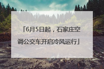 6月5日起，石家庄空调公交车开启冷风运行