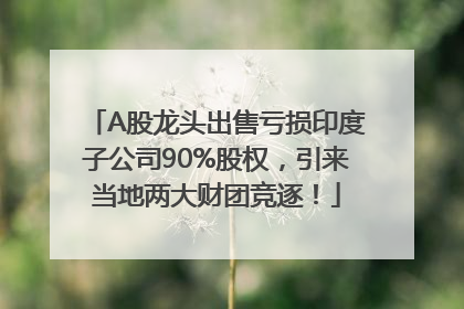 A股龙头出售亏损印度子公司90%股权，引来当地两大财团竞逐！