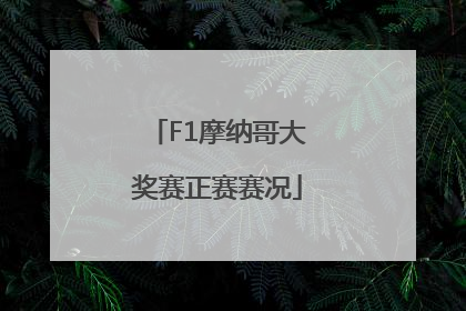 F1摩纳哥大奖赛正赛赛况